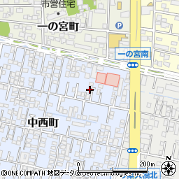宮崎県宮崎市中西町174周辺の地図