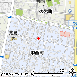 宮崎県宮崎市中西町20周辺の地図