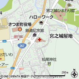 宮之城郵便局周辺の地図