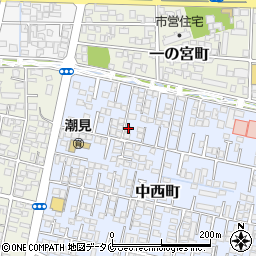 宮崎県宮崎市中西町28周辺の地図