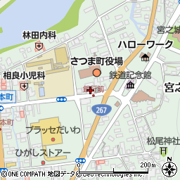 南日本銀行宮之城支店周辺の地図