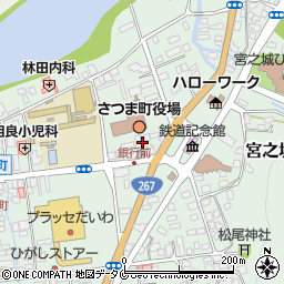 成尾建設株式会社　宮之城支店周辺の地図