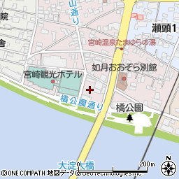 宮崎県宮崎市松山周辺の地図