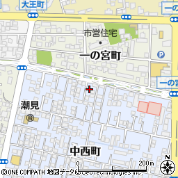 宮崎県宮崎市中西町17周辺の地図