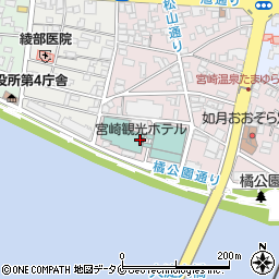 宮崎観光ホテル周辺の地図