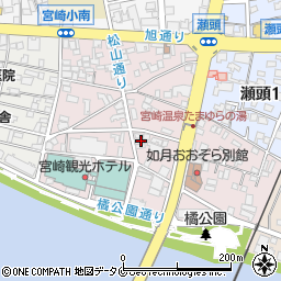 宮崎観光ホテル食品センター周辺の地図