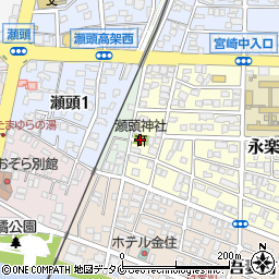 瀬頭神社周辺の地図