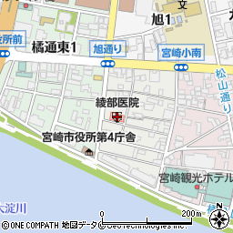 綾部医院周辺の地図