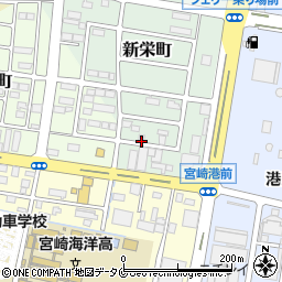 宮崎県宮崎市新栄町周辺の地図