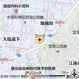 宮崎銀行コープみやざき大塚店 ＡＴＭ周辺の地図