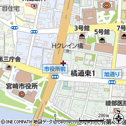 宮崎銀行宮崎支店 ＡＴＭ周辺の地図