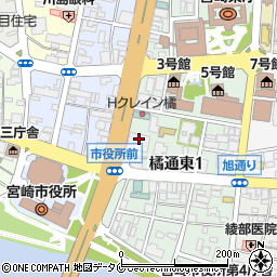 たいよう共済　宮崎支店周辺の地図