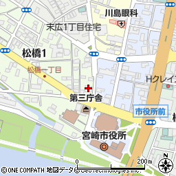 日本棋院・宮崎中央支部周辺の地図