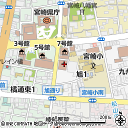 宮崎県庁企業局　総務課職員・調整担当周辺の地図