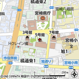 宮崎県庁５号館周辺の地図