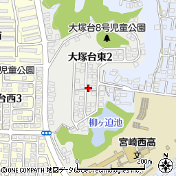 宮崎県宮崎市大塚台東周辺の地図