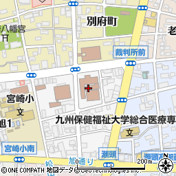 宮崎地方裁判所周辺の地図