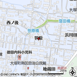 宮崎県宮崎市大塚町笹原周辺の地図