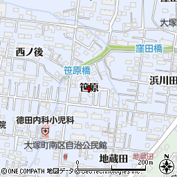 宮崎県宮崎市大塚町（笹原）周辺の地図