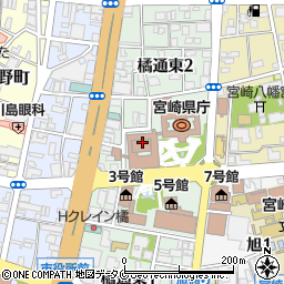 宮崎県庁　福祉保健部長寿介護課医療・介護連携推進室地域包括ケア推進担当周辺の地図