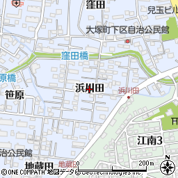 宮崎県宮崎市大塚町（浜川田）周辺の地図