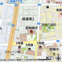 宮崎県庁総務部　税務課・税務電算担当周辺の地図