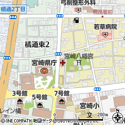 宮崎県自治会館周辺の地図