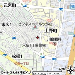 ホテルエリアワン宮崎周辺の地図