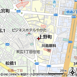 宮崎県宮崎市上野町周辺の地図