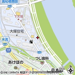宮崎県宮崎市大塚町水流周辺の地図