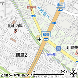 シャトレーゼ　宮崎松橋店周辺の地図