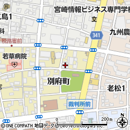 米良電機産業株式会社　宮崎支店周辺の地図