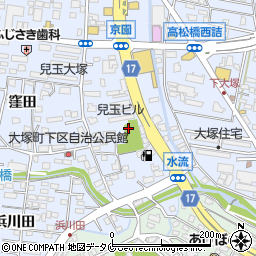 宮崎県宮崎市大塚町（京園）周辺の地図
