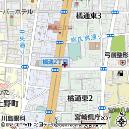 グリーンリッチホテル宮崎橘通２周辺の地図