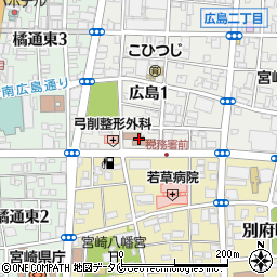 宮崎税務署周辺の地図