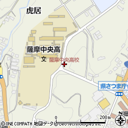 薩摩中央高校周辺の地図