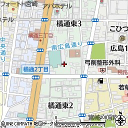 宮崎県宮崎市橘通東周辺の地図