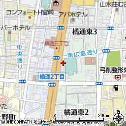 宮地鮮屋 橘通東店周辺の地図