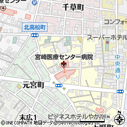宮崎医療センター病院（晴緑会）周辺の地図