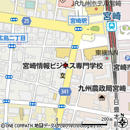 宮崎銀行宮崎駅前出張所周辺の地図