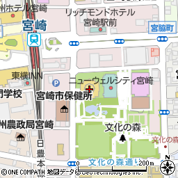 宮崎科学技術館周辺の地図