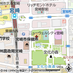 宮崎科学技術館　プラネタリウムホール周辺の地図
