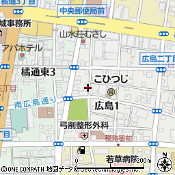 宮崎カトリック教会周辺の地図
