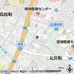 宮崎県宮崎市南高松町周辺の地図