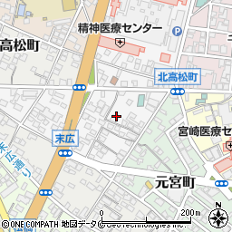 宮崎県宮崎市南高松町周辺の地図