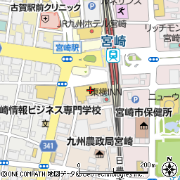 うまやJR宮崎店周辺の地図