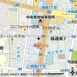 ファミリーマート宮崎橘通店周辺の地図