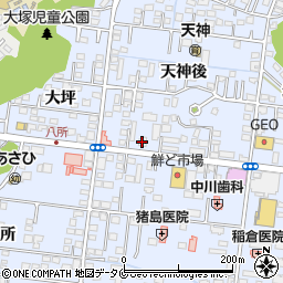 黒木屋 宮崎大塚周辺の地図