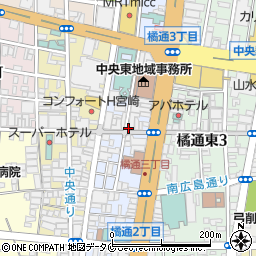 ビッグエコー BIG ECHO 宮崎一番街店周辺の地図