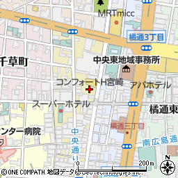 コンフォートホテル宮崎周辺の地図